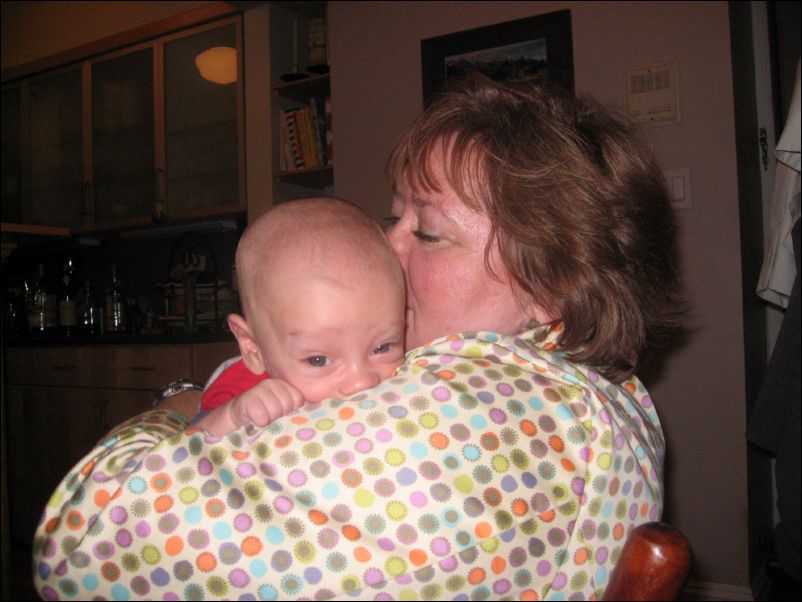 Sebastian snuggling with Connie